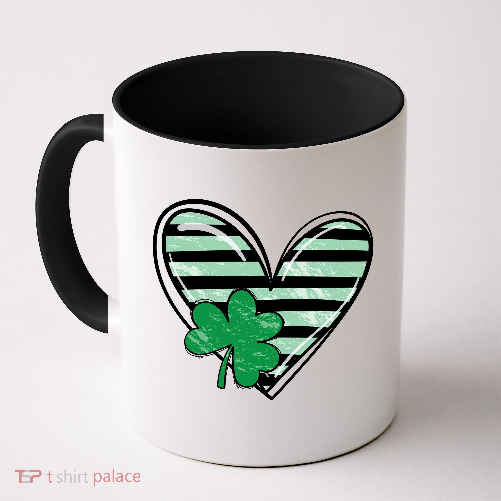 St Patrick's Day Clover Heart Holiday Coffee Mug