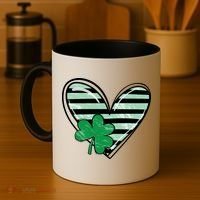St Patrick's Day Clover Heart Holiday Coffee Mug thumb 4