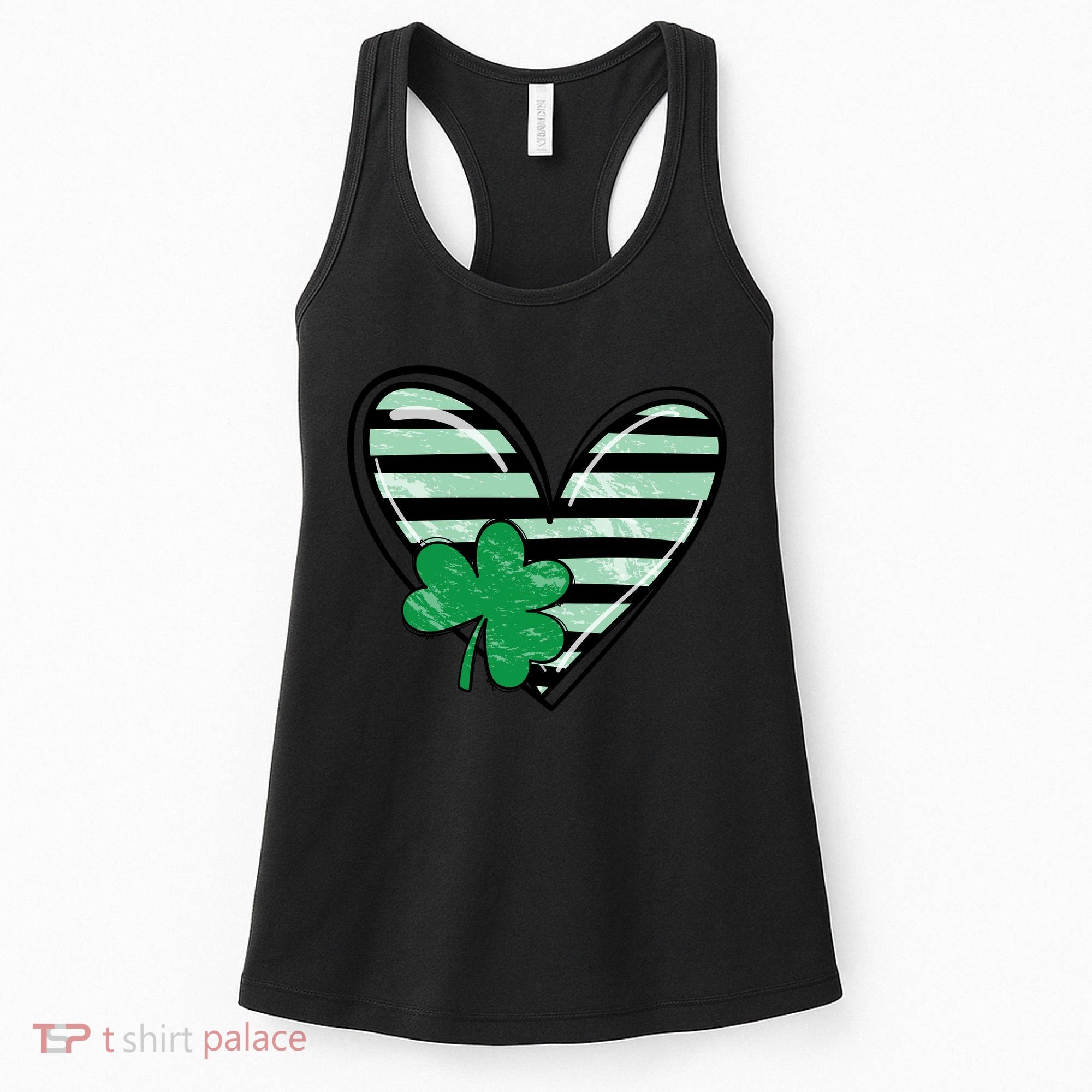 St Patrick's Day Clover Heart Holiday Women's Tank Top
