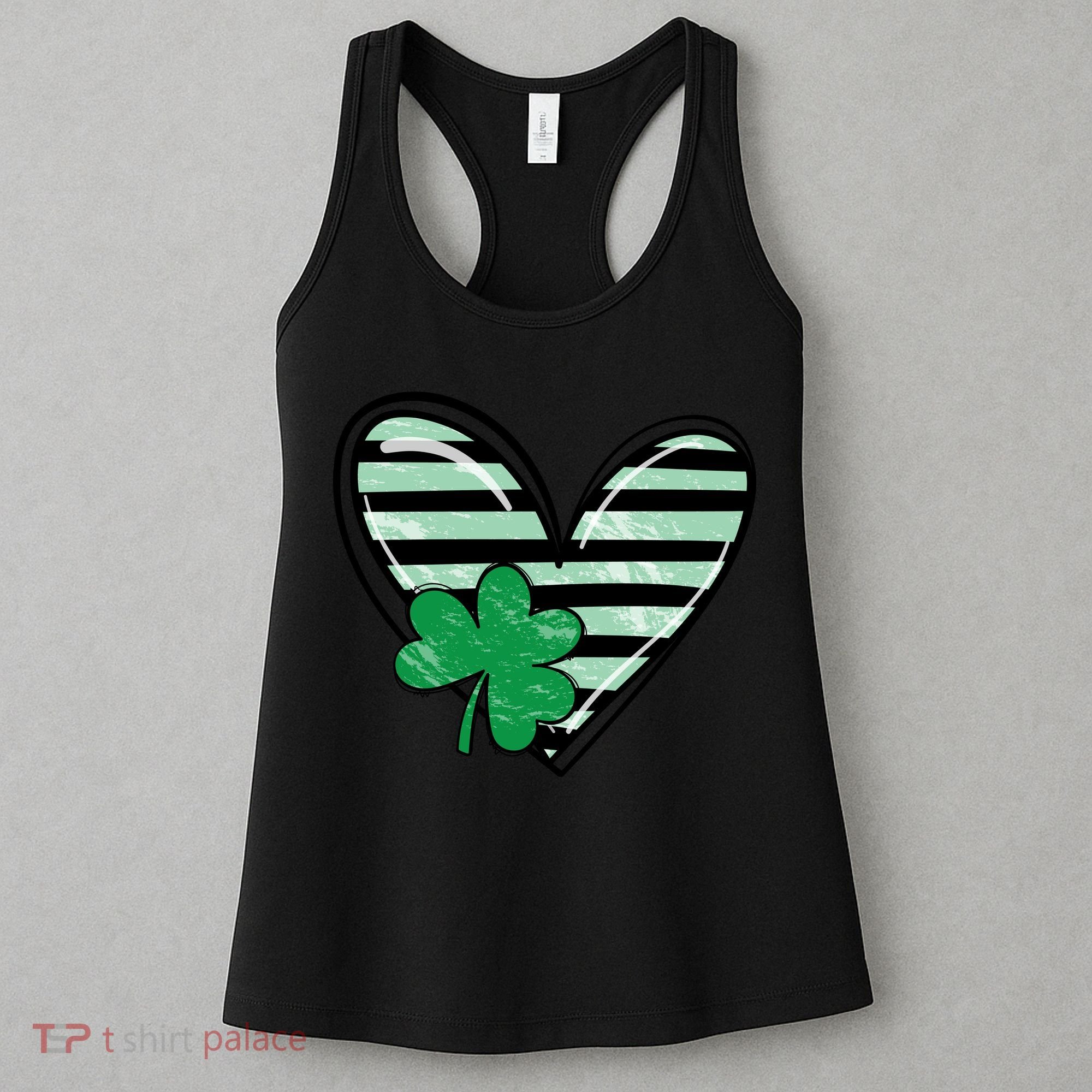 St Patrick's Day Clover Heart Holiday Women's Tank Top