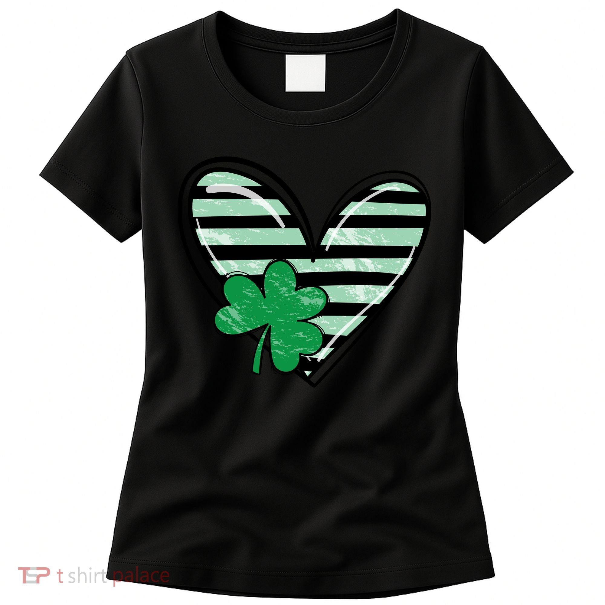 St Patrick's Day Clover Heart Holiday Women's T-Shirt