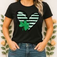 St Patrick's Day Clover Heart Holiday Women's T-Shirt thumb 2