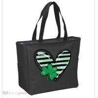 St Patrick's Day Clover Heart Holiday Tote Bag thumb 2