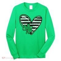 St Patrick's Day Clover Heart Holiday Long Sleeve Shirt thumb 0