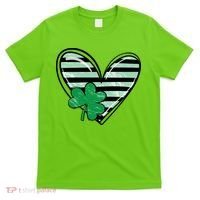 St Patrick's Day Clover Heart Holiday T-Shirt thumb 0