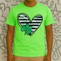 St Patrick's Day Clover Heart Holiday T-Shirt thumb 3