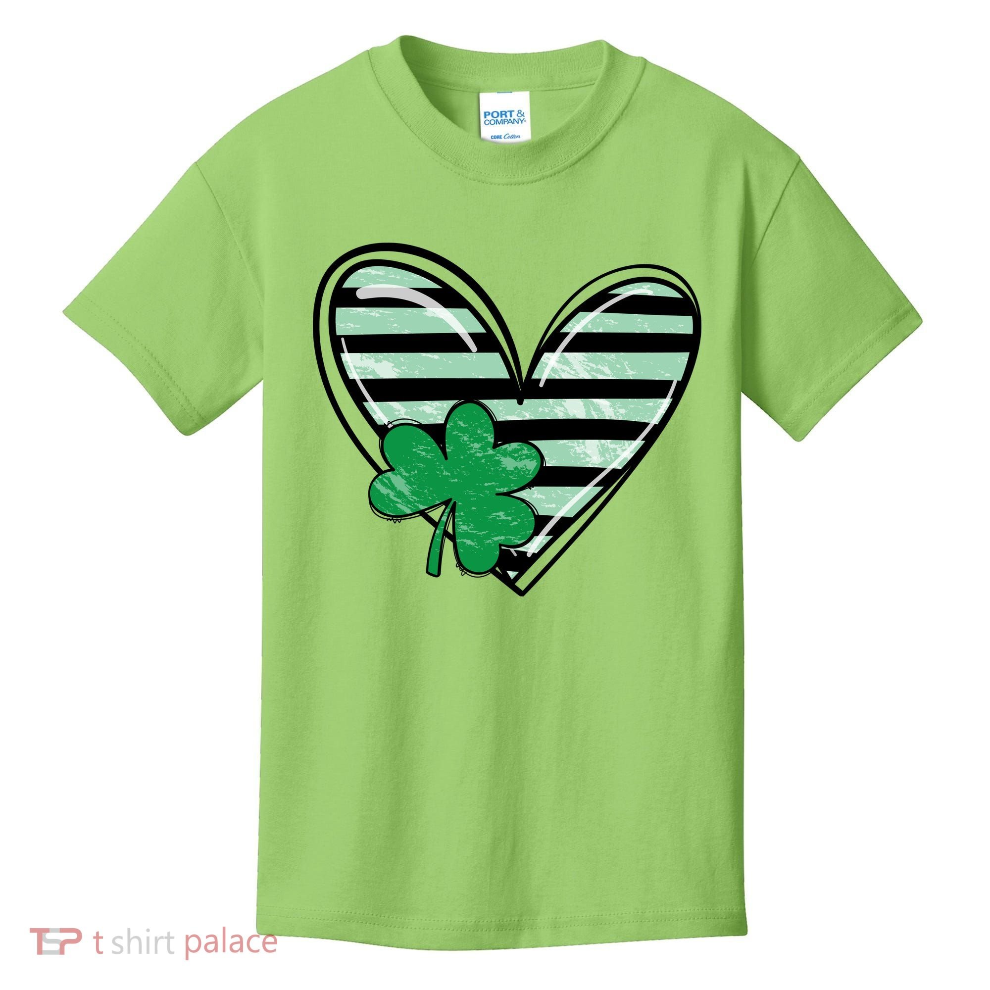 St Patrick's Day Clover Heart Holiday Kids T-Shirt