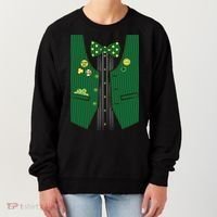 St Patricks Day Lucky Shamrock Vest Costume Women's Sweatshirt thumb 0