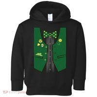 St Patricks Day Lucky Shamrock Vest Costume Toddler Hoodie thumb 0