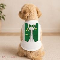 St Patricks Day Lucky Shamrock Vest Costume Doggie Tank thumb 2