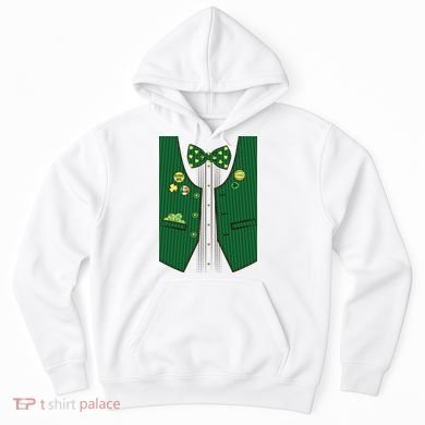 St Patricks Day Lucky Shamrock Vest Costume Hoodie