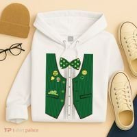 St Patricks Day Lucky Shamrock Vest Costume Hoodie thumb 4