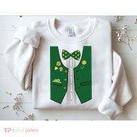 St Patricks Day Lucky Shamrock Vest Costume Sweatshirt thumb 2