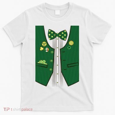 St Patricks Day Lucky Shamrock Vest Costume T-Shirt