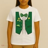 St Patricks Day Lucky Shamrock Vest Costume T-Shirt thumb 4