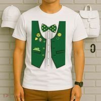 St Patricks Day Lucky Shamrock Vest Costume T-Shirt thumb 6