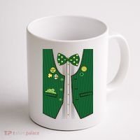 St Patricks Day Lucky Shamrock Vest Costume Coffee Mug thumb 1
