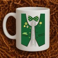 St Patricks Day Lucky Shamrock Vest Costume Coffee Mug thumb 2