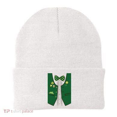 St Patricks Day Lucky Shamrock Vest Costume Beanie