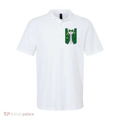 St Patricks Day Lucky Shamrock Vest Costume Polo