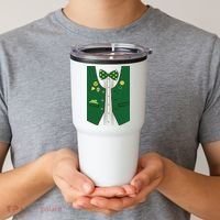 St Patricks Day Lucky Shamrock Vest Costume Tumbler thumb 2