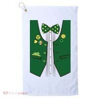 St Patricks Day Lucky Shamrock Vest Costume Golf Towel thumb 0