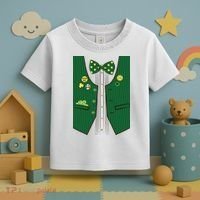 St Patricks Day Lucky Shamrock Vest Costume Toddler T-Shirt thumb 3