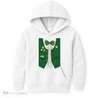 St Patricks Day Lucky Shamrock Vest Costume Kids Hoodie thumb 0