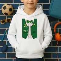 St Patricks Day Lucky Shamrock Vest Costume Kids Hoodie thumb 2