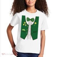 St Patricks Day Lucky Shamrock Vest Costume Kids T-Shirt thumb 2