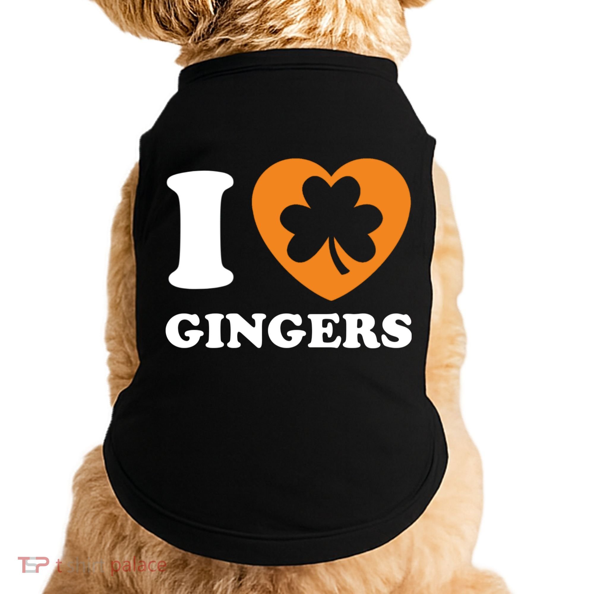 St Patricks Day Ginger Irish Pride I Love Gingers Redhead Doggie Tank