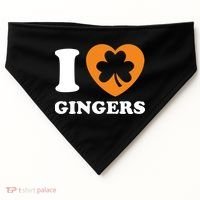 St Patricks Day Ginger Irish Pride I Love Gingers Redhead USA-Made Doggie Bandana thumb 0