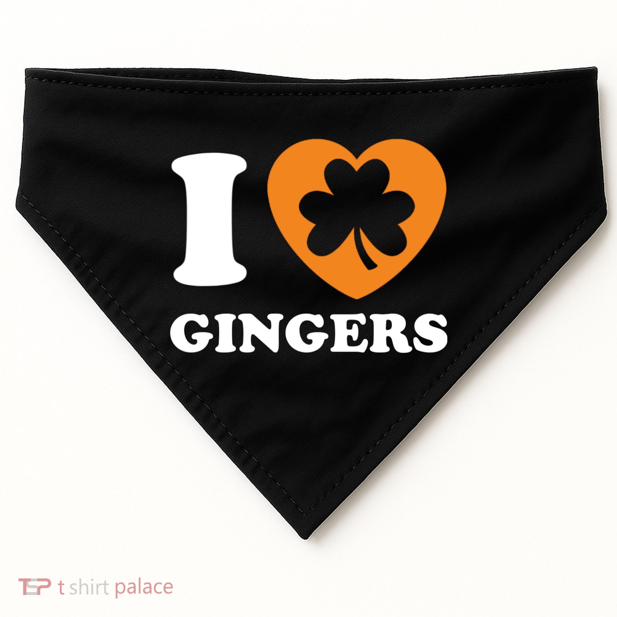 St Patricks Day Ginger Irish Pride I Love Gingers Redhead USA-Made Doggie Bandana