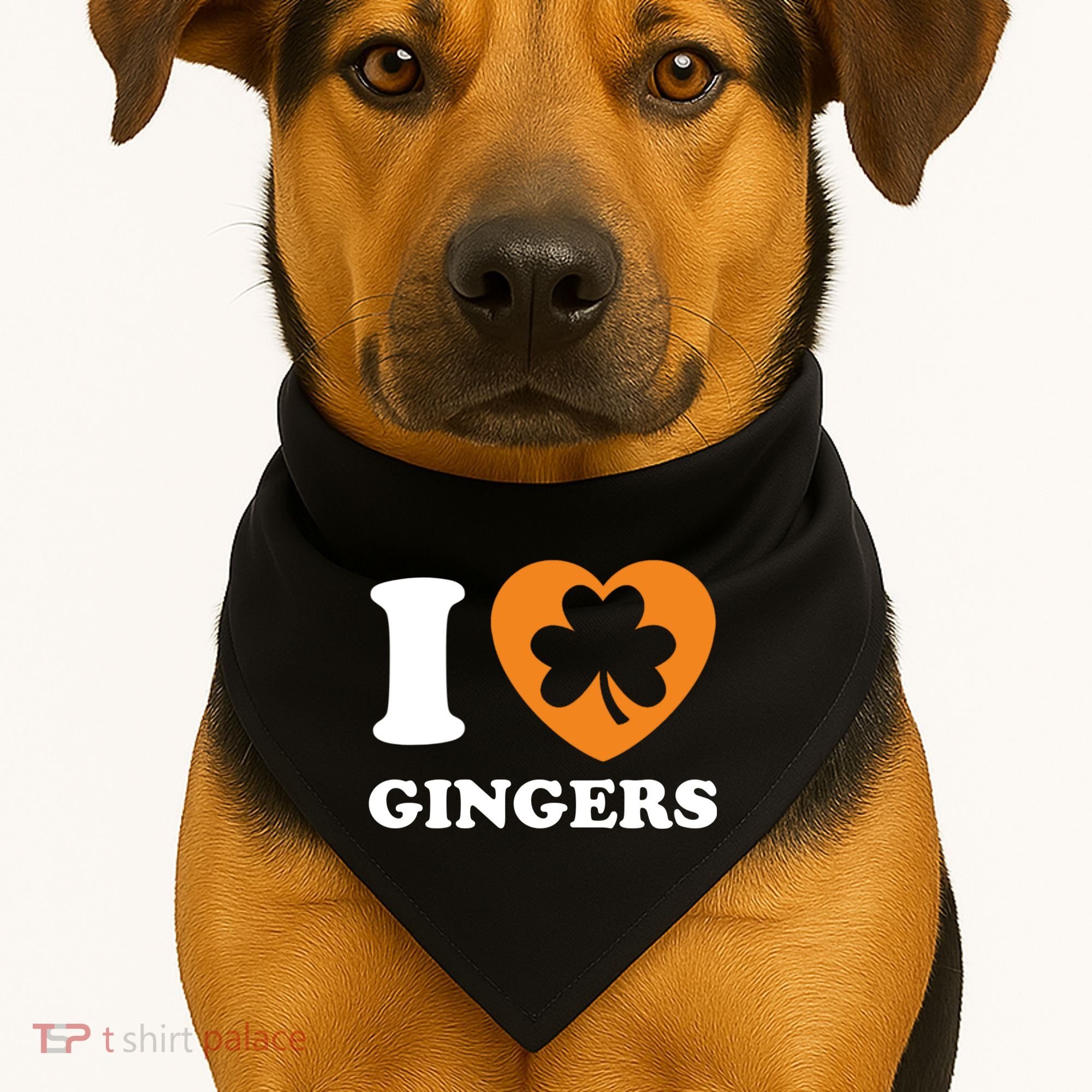 St Patricks Day Ginger Irish Pride I Love Gingers Redhead USA-Made Doggie Bandana