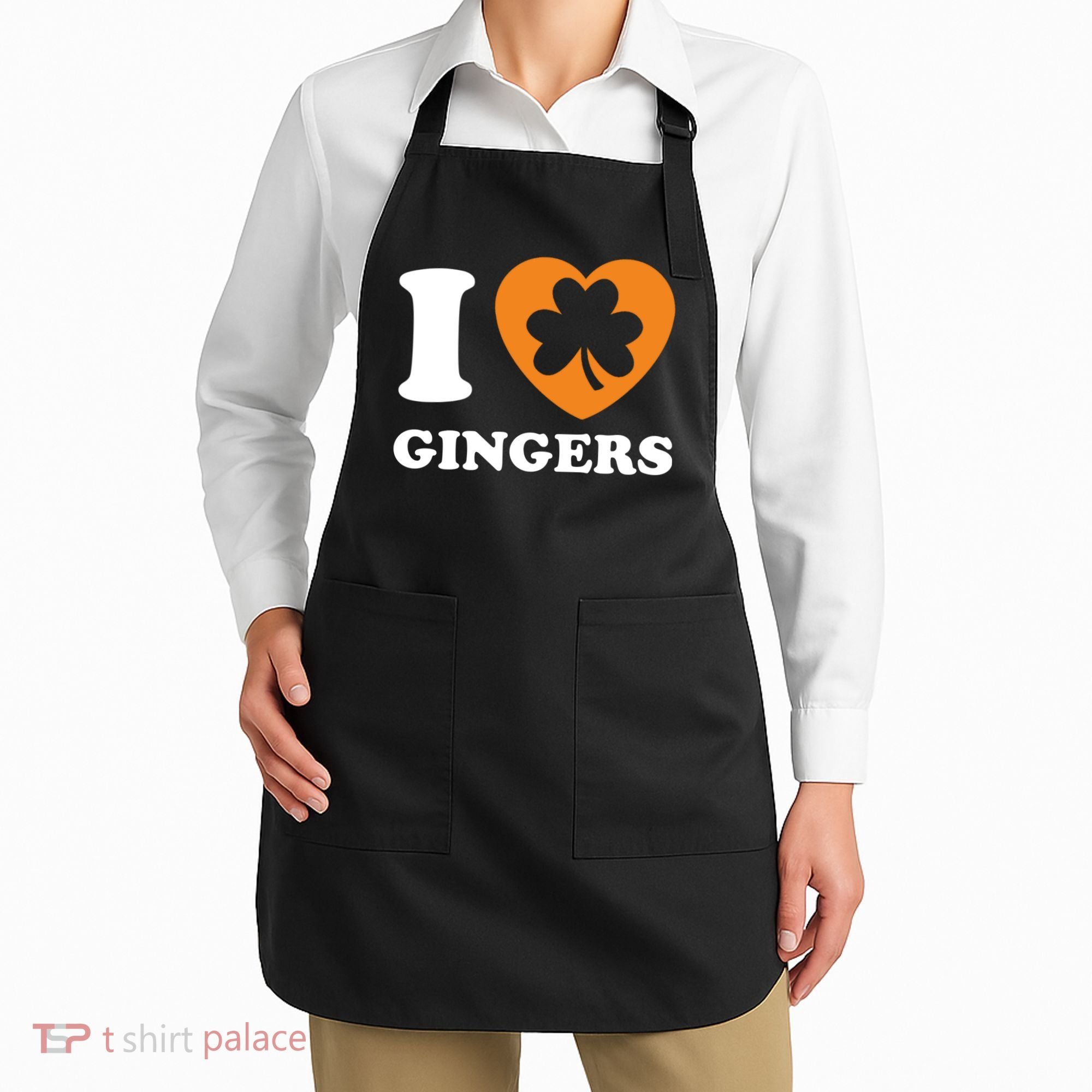 St Patricks Day Ginger Irish Pride I Love Gingers Redhead Apron