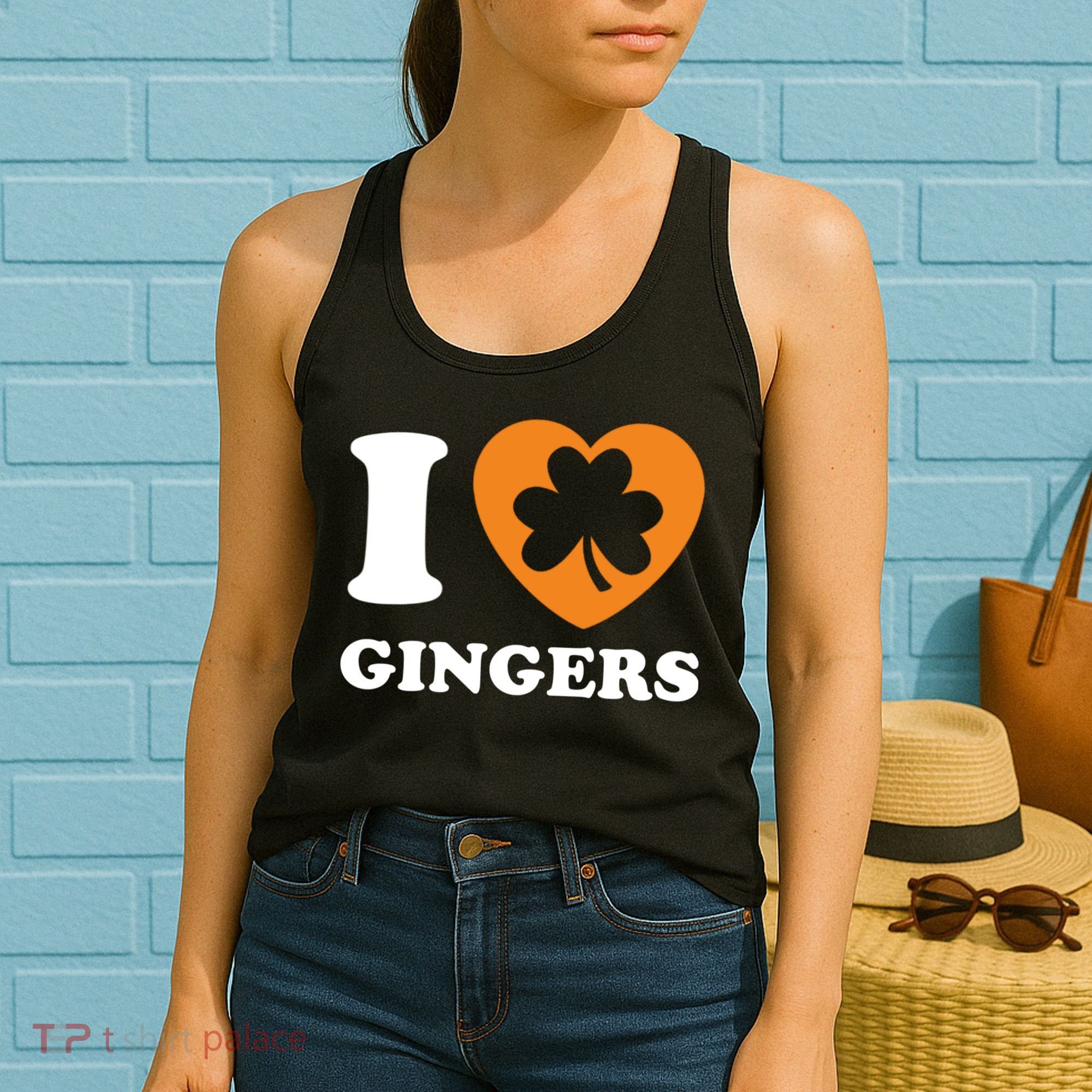 St Patricks Day Ginger Irish Pride I Love Gingers Redhead Women's Tank Top