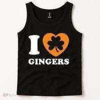 St Patricks Day Ginger Irish Pride I Love Gingers Redhead Tank Top thumb 2
