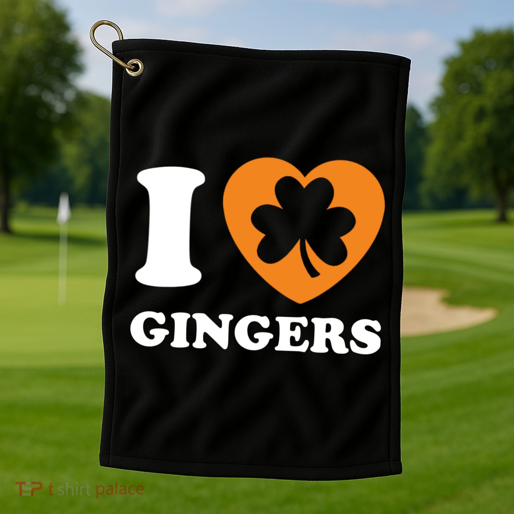 St Patricks Day Ginger Irish Pride I Love Gingers Redhead Golf Towel