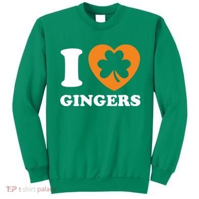 St Patricks Day Ginger Irish Pride I Love Gingers Redhead Sweatshirt