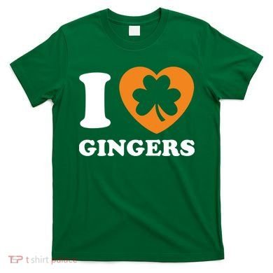 St Patricks Day Ginger Irish Pride I Love Gingers Redhead T-Shirt