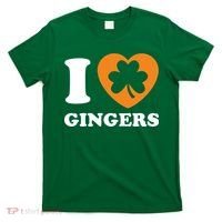 St Patricks Day Ginger Irish Pride I Love Gingers Redhead T-Shirt thumb 0