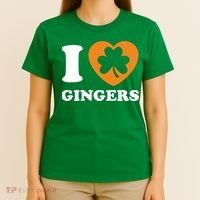 St Patricks Day Ginger Irish Pride I Love Gingers Redhead T-Shirt thumb 4