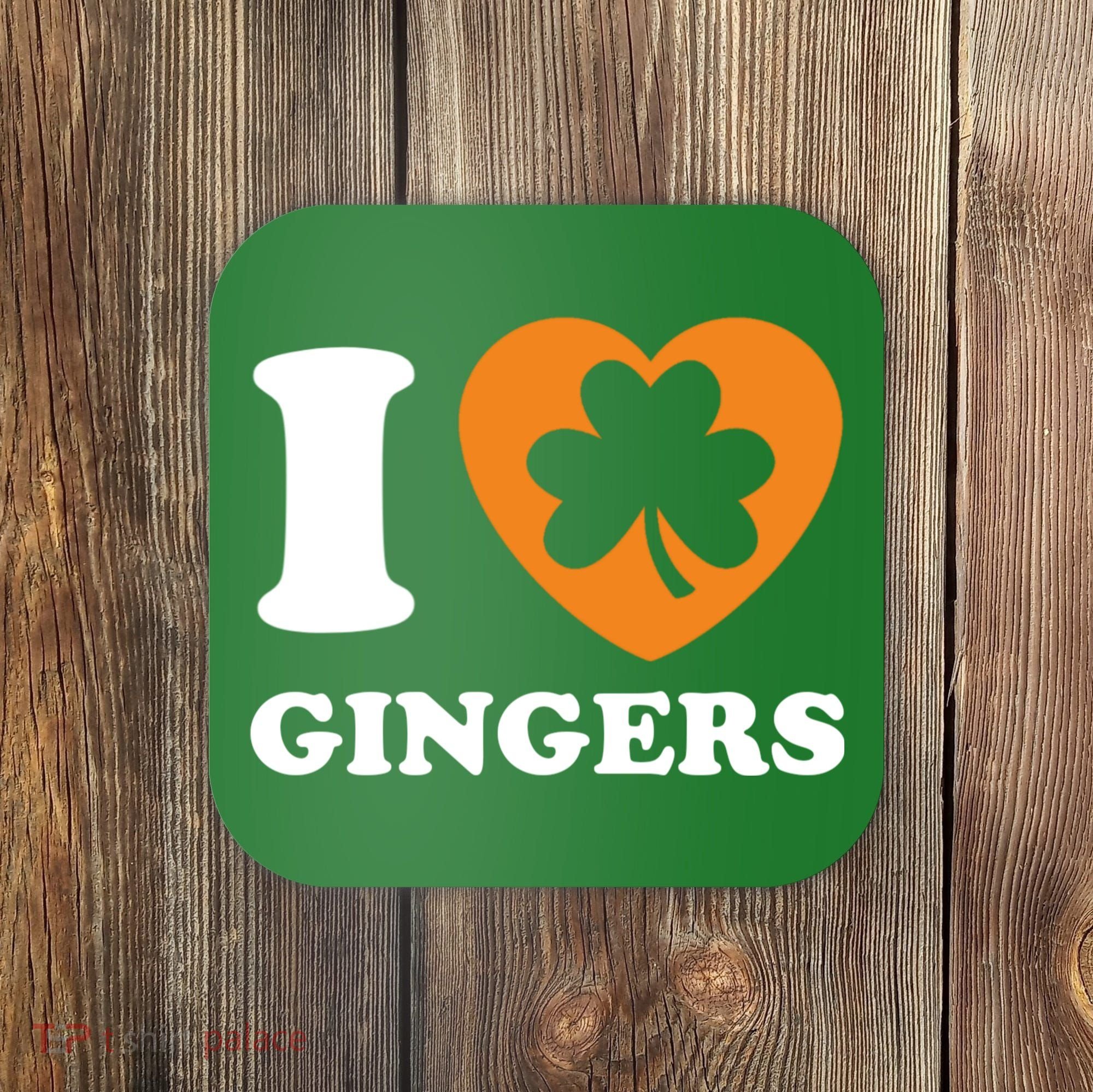 St Patricks Day Ginger Irish Pride I Love Gingers Redhead Coaster