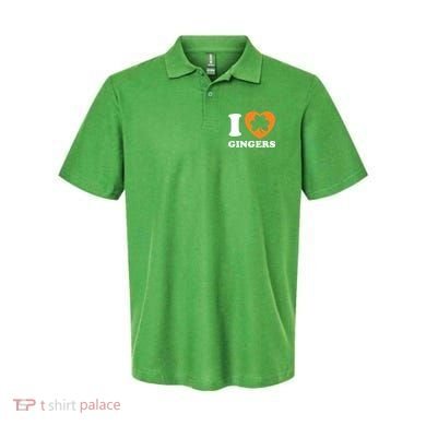 St Patricks Day Ginger Irish Pride I Love Gingers Redhead Polo