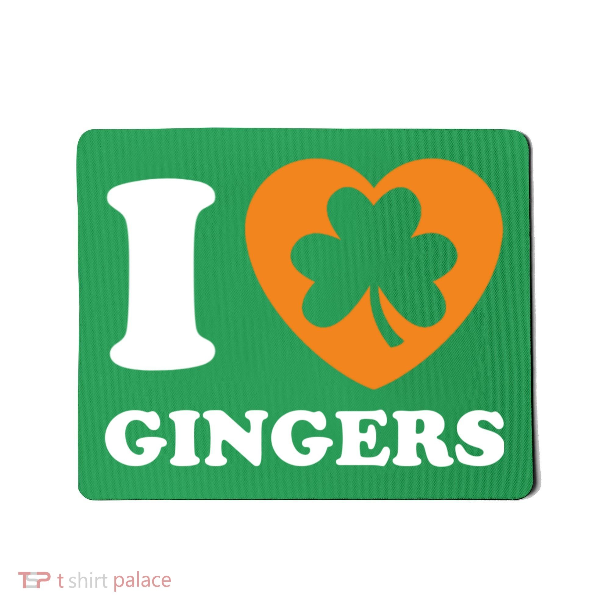 St Patricks Day Ginger Irish Pride I Love Gingers Redhead Mousepad