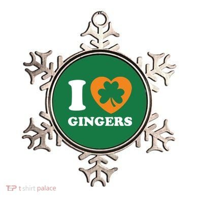 St Patricks Day Ginger Irish Pride I Love Gingers Redhead Ornament