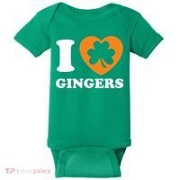 St Patricks Day Ginger Irish Pride I Love Gingers Redhead Baby Bodysuit thumb 0
