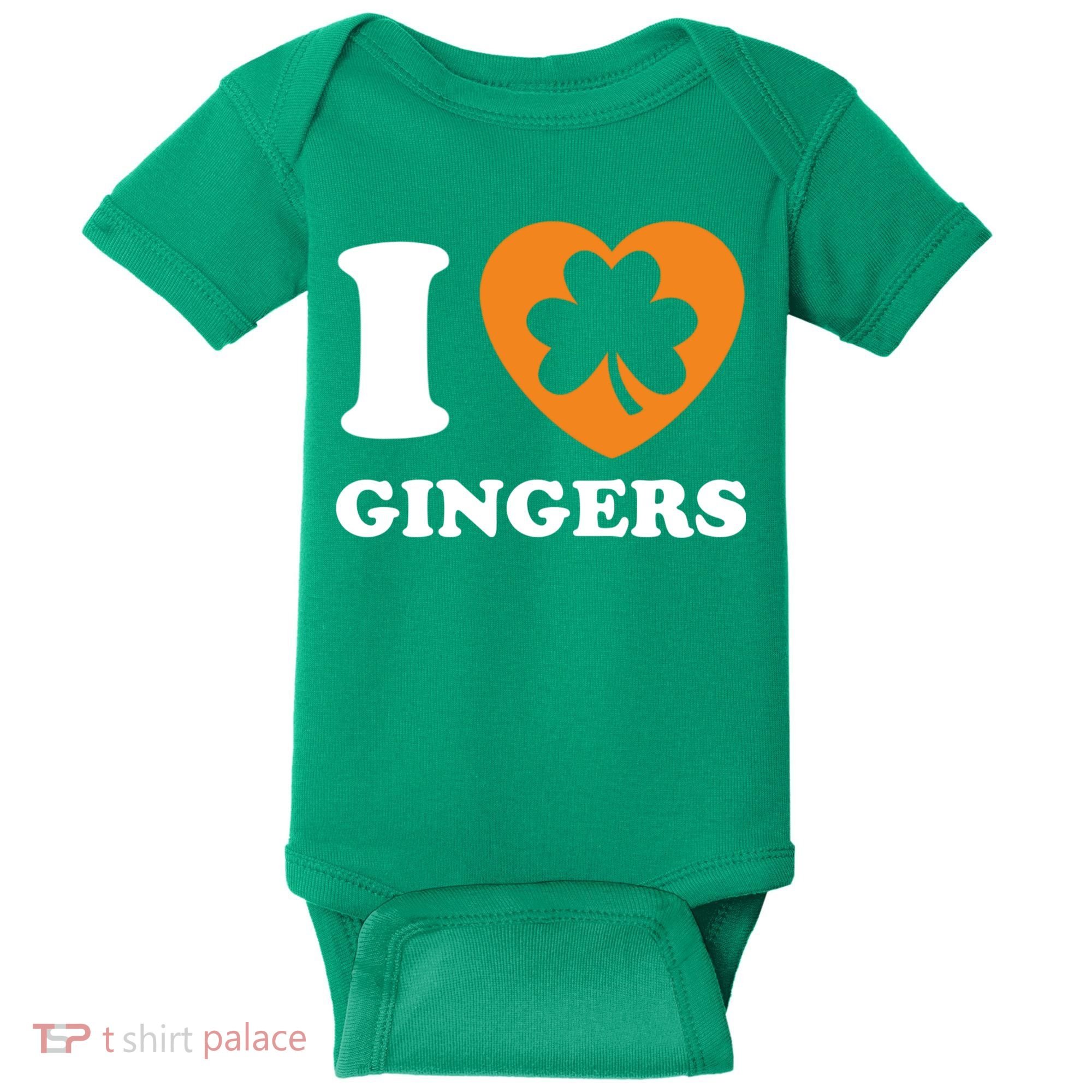 St Patricks Day Ginger Irish Pride I Love Gingers Redhead Baby Bodysuit