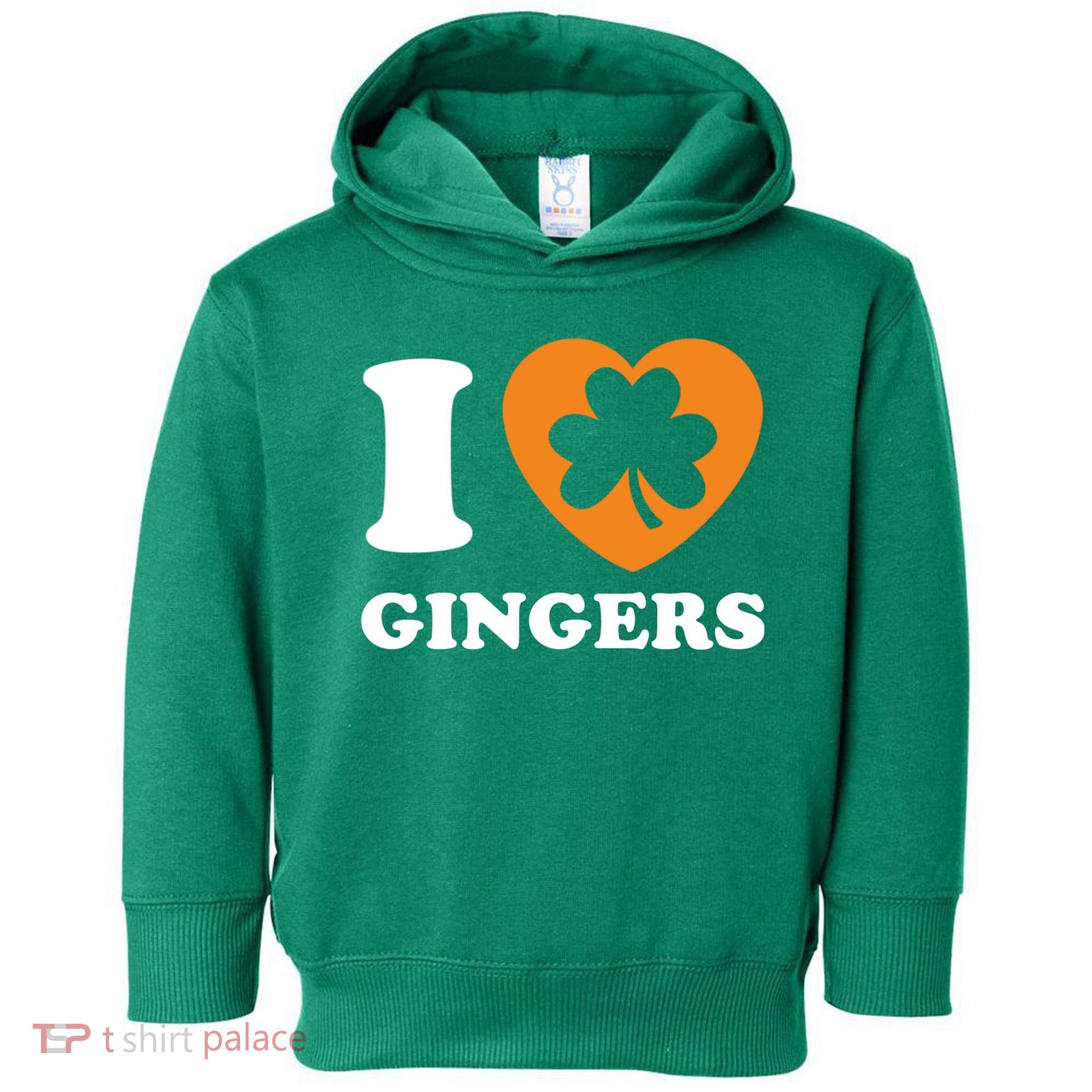 St Patricks Day Ginger Irish Pride I Love Gingers Redhead Toddler Hoodie