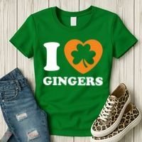 St Patricks Day Ginger Irish Pride I Love Gingers Redhead Women's T-Shirt thumb 3